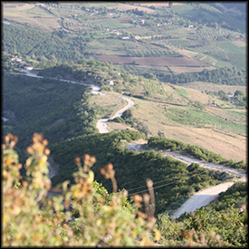 mount tomorr hiking road