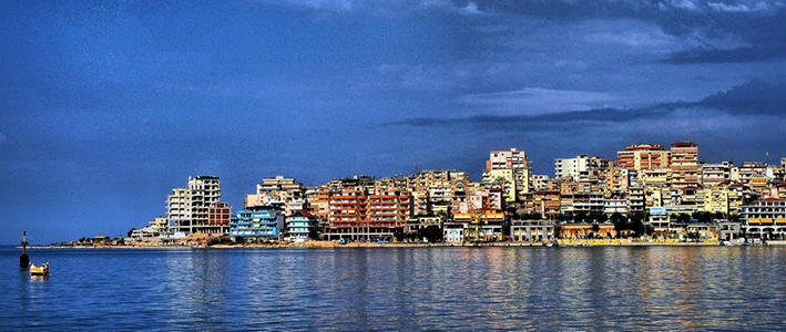 saranda albania night time