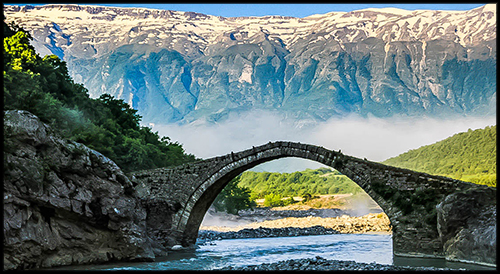 Katiu Bridge, Permet, Albania permet katiu bridge albania