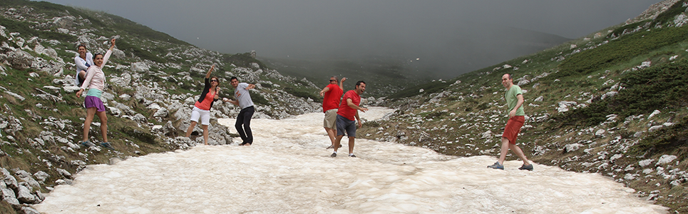 Playing in Snow: Mount Tomorr snow mount tomorr